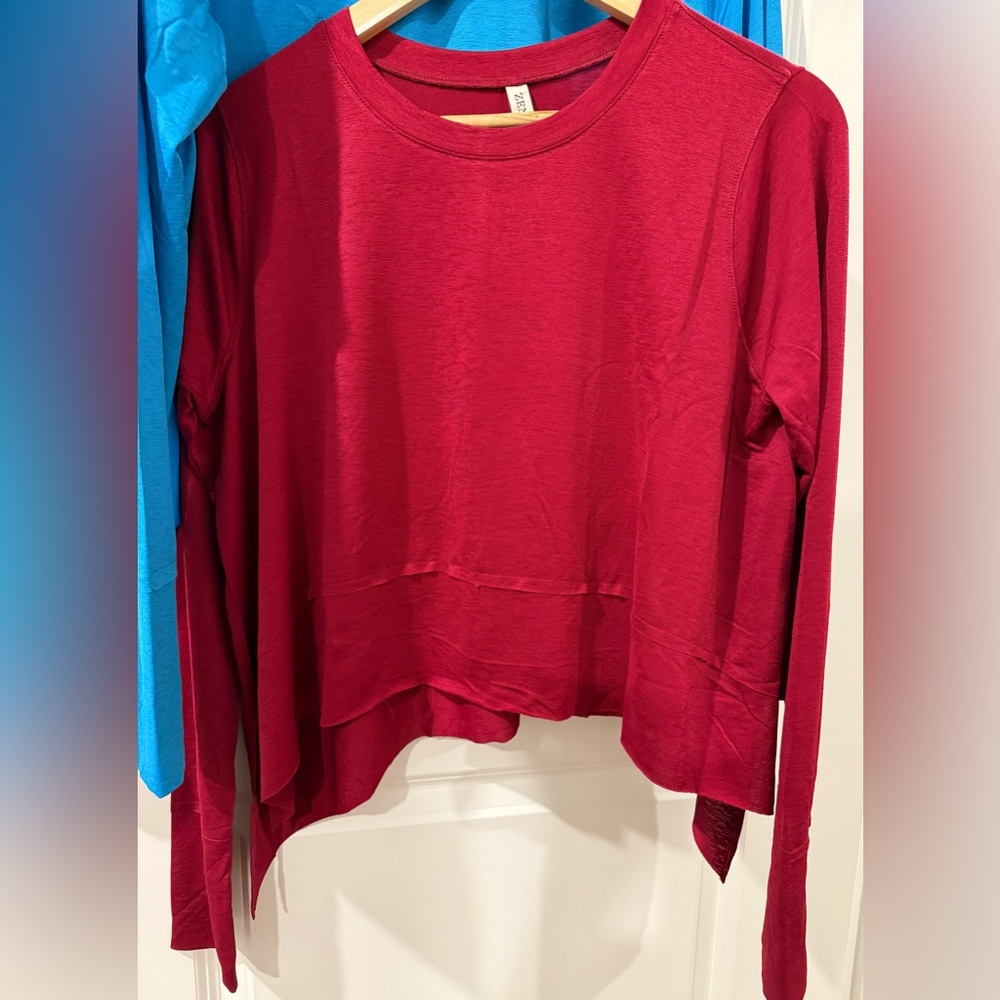 Zenana (2) Long Sleeve Women's Fitness Top Duo - Picture 3 of 6